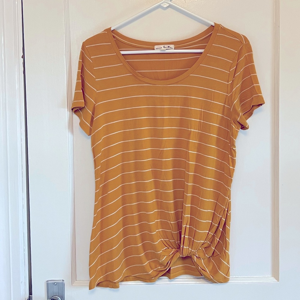 Nine Britton Levie Knot Front Knit Tee